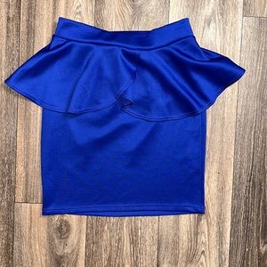 Royal blue skirt
